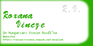 roxana vincze business card